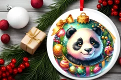 Round Christmas Ornament Sublimation|Clipart Product Image 2