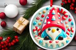 Round Christmass Ornament PNG Product Image 2