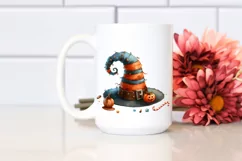 Funny Watercolor Halloween Hat Sublimation Clipart Product Image 2