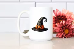 Funny Watercolor Halloween Hat Sublimation Clipart Product Image 2