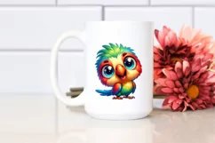 Colorful Small Baby Parrot | Sublimation | Clipart Product Image 2