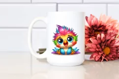 Colorful Small Baby Parrot | Sublimation | Clipart Product Image 2