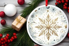Round Christmas Ornament Sublimation|Clipart Product Image 2