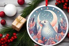 Round Christmas Ornament Sublimation|Clipart Product Image 2