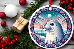 Round Christmas Ornament Sublimation|Clipart Product Image 2