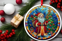 Round Christmas Ornament Sublimation|Clipart Product Image 2