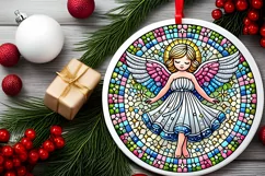Round Christmas Ornament Sublimation|Clipart Product Image 1