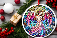 Round Christmass Ornament PNG Product Image 2