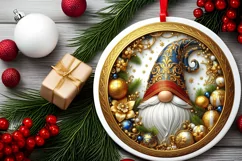 Round Christmas Ornament Sublimation|Clipart Product Image 2