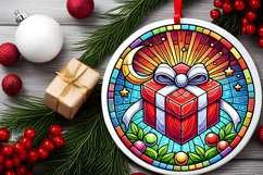 Round Christmass Ornament PNG Product Image 2