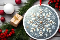 Round Christmas Ornament Sublimation|Clipart Product Image 2