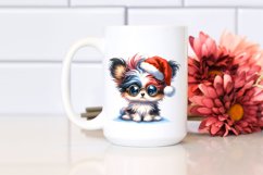 Expressive Baby Watercolor Papillon, Crazy Haircut PNG Product Image 2