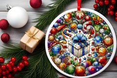 Round Christmas Ornament Sublimation|Clipart Product Image 2