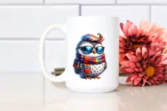 Cute Baby Owl Winter PNG Product Image 2