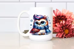 Cute Baby Owl Winter PNG Product Image 2