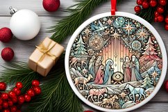 Round Christmas Ornament Sublimation|Clipart Product Image 2