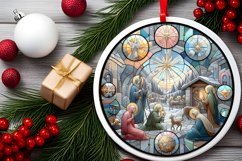 Round Christmas Ornament Sublimation|Clipart Product Image 2