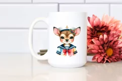 Colorful Deer Sailor Suit | Sublimation | Clipart Product Image 2