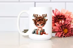 Expressive Baby Watercolor Brittany, Crazy Haircut PNG Product Image 2