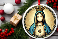 Round Christmass Ornament PNG Product Image 2