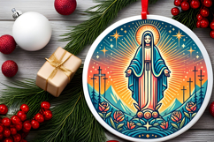 Round Christmass Ornament PNG Product Image 2