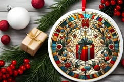 Round Christmas Ornament Sublimation|Clipart Product Image 2