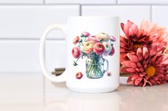 Vibrant Jar with Ranunculus | Sublimation | Clipart. Product Image 2