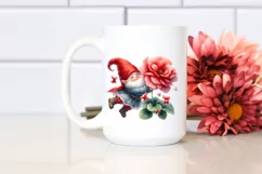 Cute Gnome with Begonia | Sublimation Clipart Product Image 2