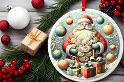 Round Christmas Ornament Sublimation|Clipart Product Image 2