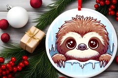 Round Christmas Ornament Sublimation|Clipart Product Image 2
