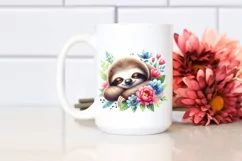 Colorful Cute Baby Sloth | Sublimation | Clipart Product Image 2