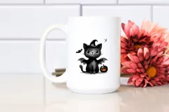 Funny Black Cat Clipart, PNG Product Image 2