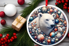 Round Christmass Ornament PNG Product Image 2