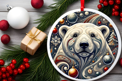 Round Christmass Ornament PNG Product Image 2