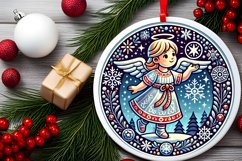 Round Christmas Ornament Sublimation|Clipart Product Image 2