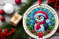 Round Christmass Ornament PNG Product Image 2