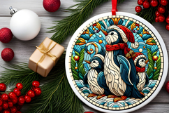 Round Christmass Ornament PNG Product Image 2