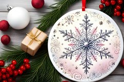 Round Christmas Ornament Sublimation|Clipart Product Image 2