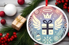 Round Christmas Ornament Sublimation|Clipart Product Image 2