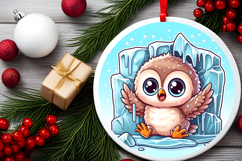 Round Christmass Ornament PNG Product Image 2