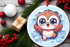 Round Christmass Ornament PNG Product Image 2