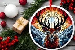 Round Christmas Ornament Sublimation|Clipart Product Image 1