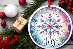 Round Christmas Ornament Sublimation|Clipart Product Image 2
