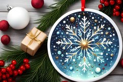 Round Christmas Ornament Sublimation|Clipart Product Image 2