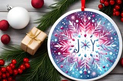 Round Christmas Ornament Sublimation|Clipart Product Image 2