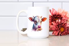 Colorful Baby Cow with Warsaw Park, Printable PNG Product Image 2