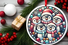 Round Christmas Ornament Sublimation|Clipart Product Image 1