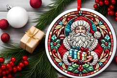 Round Christmass Ornament PNG Product Image 2