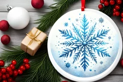 Round Christmas Ornament Sublimation|Clipart Product Image 2