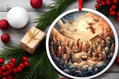 Round Christmas Ornament Sublimation|Clipart Product Image 2